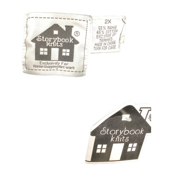 NWT Storybook Knits Cardigan Women’s Size 2X Embroidered Flowers Ladybug Motif - Picture 5 of 6